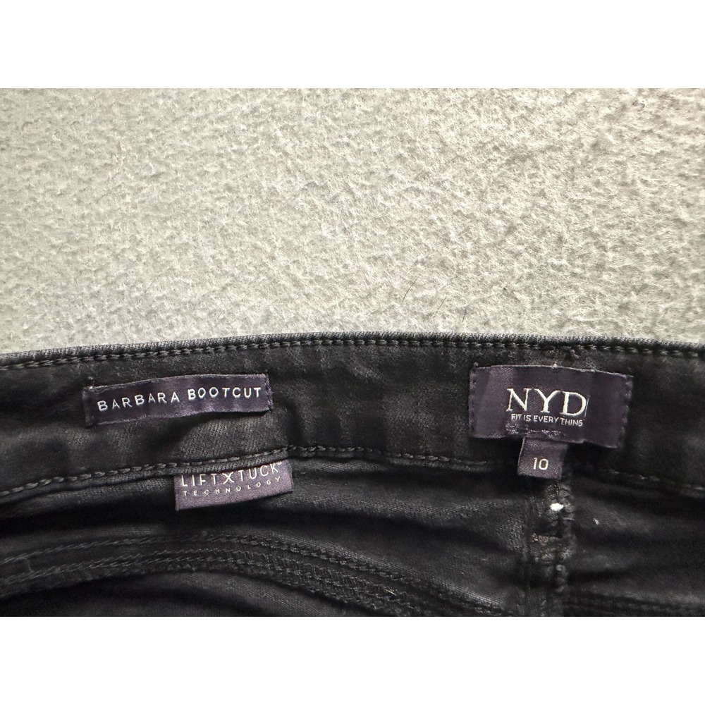 NYDJ Jeans Womens 10 Barbara Bootcut Lift-Tuck Denim Black Wash Denim Stretch - Picture 8 of 14